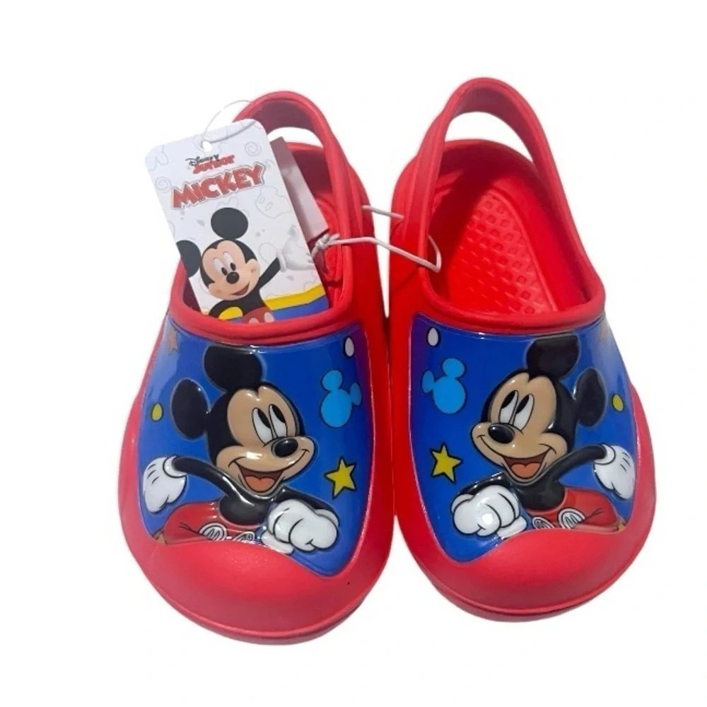 NWT Josmo Boys Clog Water Slides - Mickey Mouse Summer Sandal Kids Pool Shoes